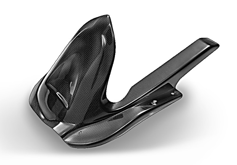 Rear Mud Guard Kawasaki ZX-6R 05-06 Carbon