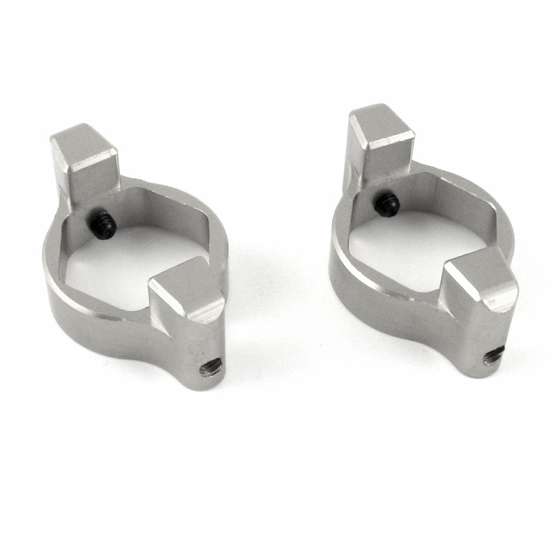 Preload adjusters 22 mm silver