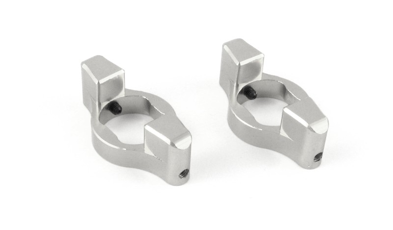 Preload adjusters round 14 mm silver