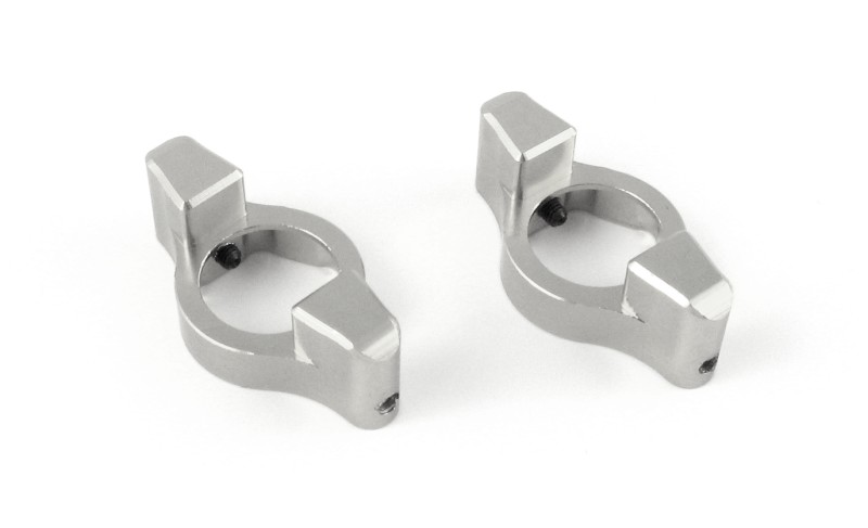 Preload adjusters 17 mm silver