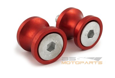 Paddock stand bobbins Yamaha/Aprilia/Triumph red