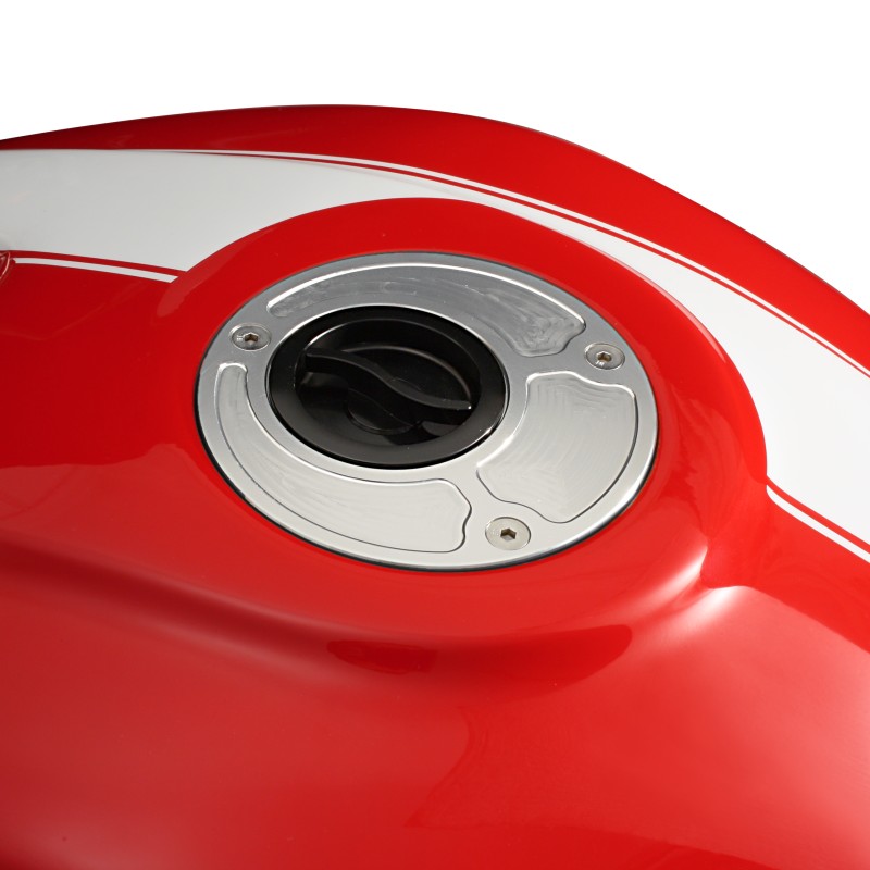 Fuel cap Racing EDO Yamaha/ Ducati/ MV Agusta silver-black