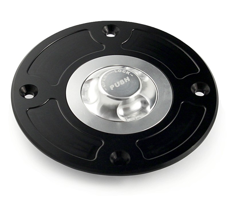Fuel cap Suzuki -03 black/silver