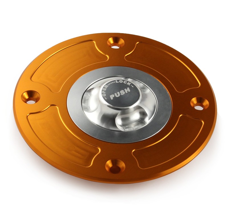 Fuel cap Suzuki -03 gold/silver