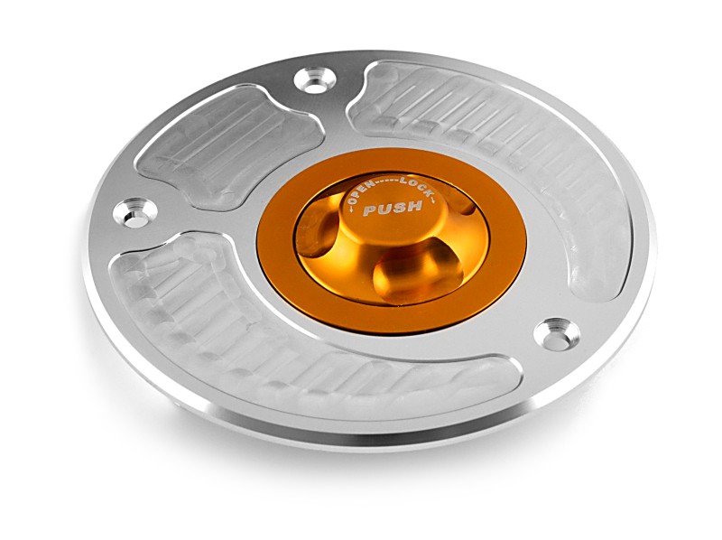 Fuel cap Aprilia/KTM/Triumph silver/gold
