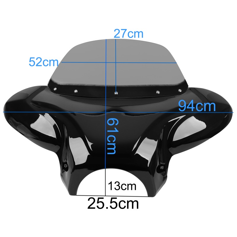 Batwing Windschild für Harley Dyna Super Glide Custom Verkleidung