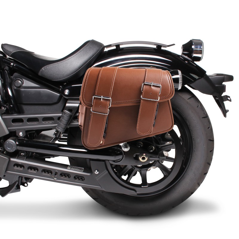 chopper with saddlebags