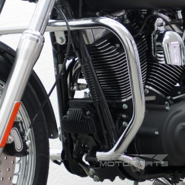 Crashbar Fehling Harley Davidson Dyna Low/ Street Bob/ Super Glide Custom  rectangular shape 06 - 12 silver