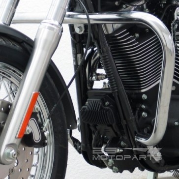 Crashbar  Harley Davidson  Dyna Low/ Street Bob/ Super Glide conical shape 06 - 12  silver
