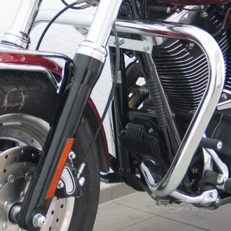 Crashbar Fehling Harley Davidson Fat Bob/Wide Glide conical shape 2008 - 2012  silver
