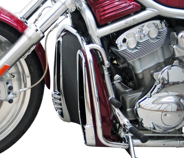 Crashbar Fehling Harley Davidson VRod 1130 VRSCA 0210 silver engine