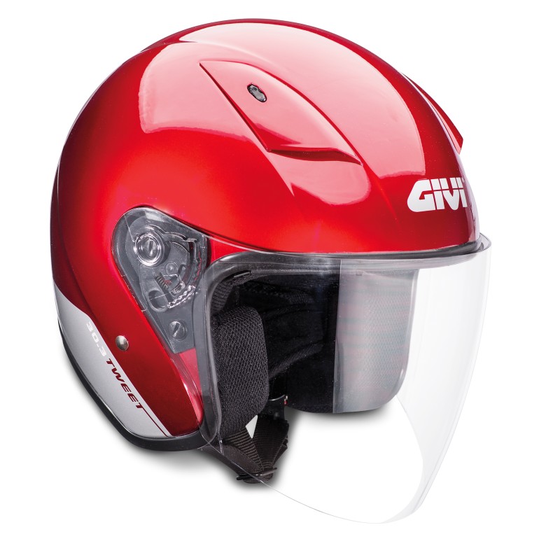 Motorcycle Jet helmet GIVI 30.3 TWEET red XS