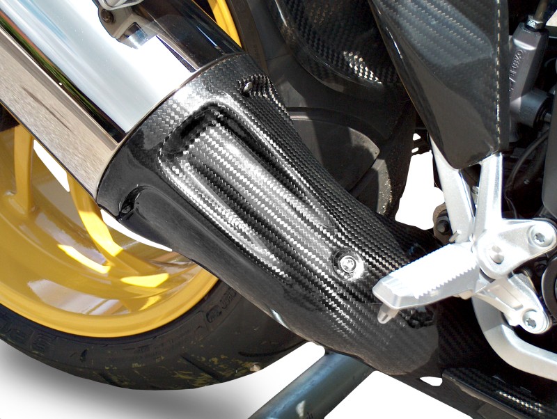 Auspuff Hitzeschutz vorne BMW K 1200 S/ R/ Sport 04-08 Carbon Ilmberger