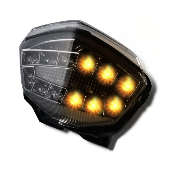 LED-tail-light + indicators Kawasaki Ninja 250 R 08-12 light smoke