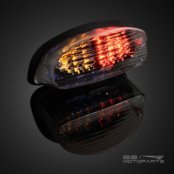 BS-Motoparts LED-R&uuml;cklicht mit integrierten Blinkern und Kennzeichenbeleuchtung Honda CB 600 F Hornet 98-02 klar