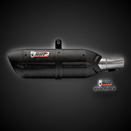 Auspuff MIVV Sport 2 Suono Yamaha FZ6/ Fazer/ S204-10 Vollcarbon (underseat)
