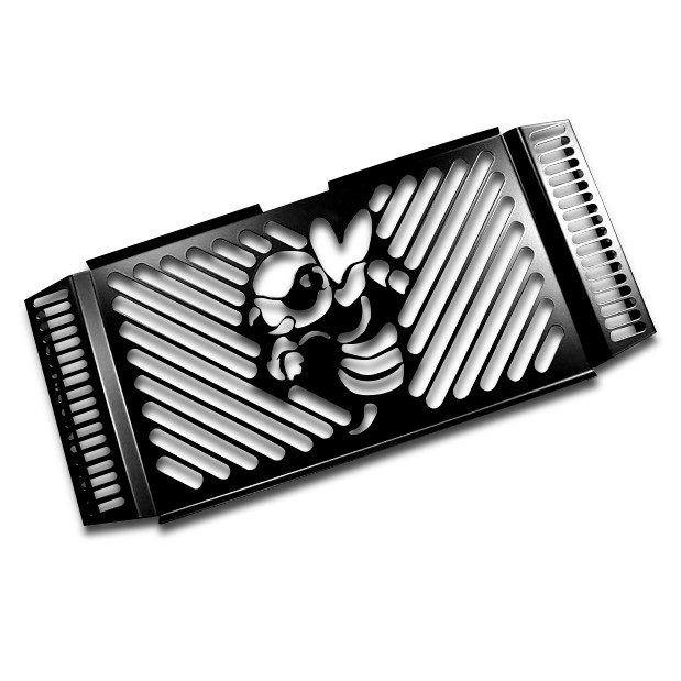 MP K&uuml;hlerabdeckung Honda Hornet 600/ S 98-03 Edelstahl Biene schwarz
