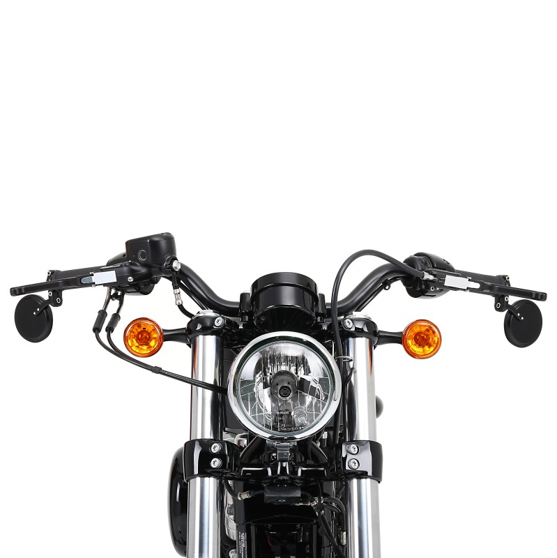 Bar End Mirror Round Yamaha MT07 (pair) black eBay