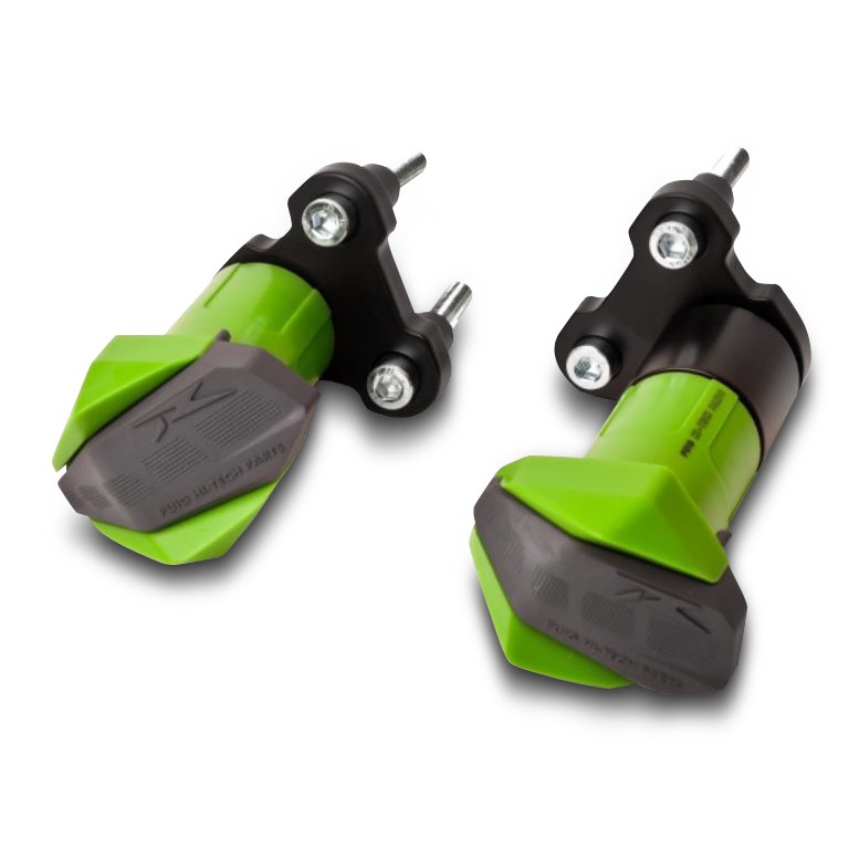 Crash bobbins Kawasaki ZX6R 05-06 green
