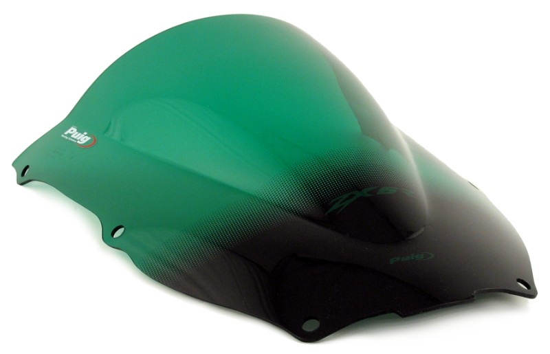 Double bubble screen Puig Kawasaki ZX-6R 00-02 green
