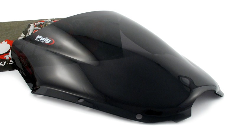 Double bubble screen Puig GT 125/250/650 R/iR/S/Sport 05-12 dark smoke