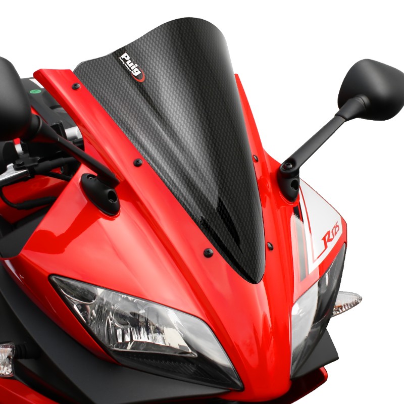 Double bubble screen Puig Yamaha YZF-R 125 08-12 carbon look