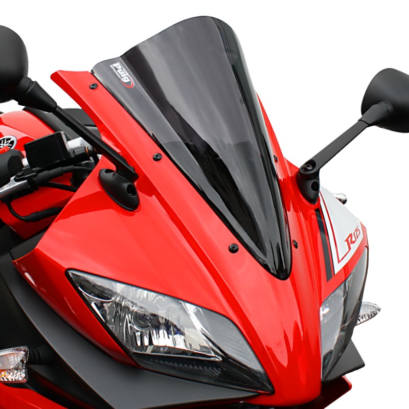 Double bubble screen Puig Yamaha YZF-R 125 08-12 dark smoke