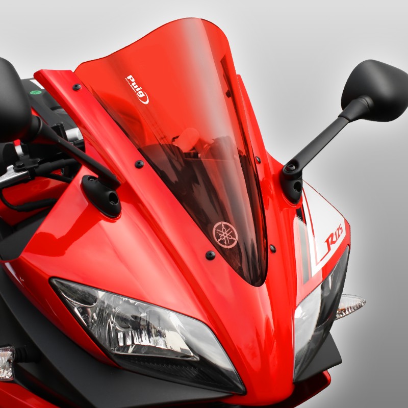 Double bubble screen Puig Yamaha YZF-R 125 08-12 red