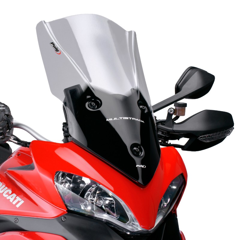 Double Bubble Screen Puig Ducati Multistrada 1200 2010-2012 light smoke