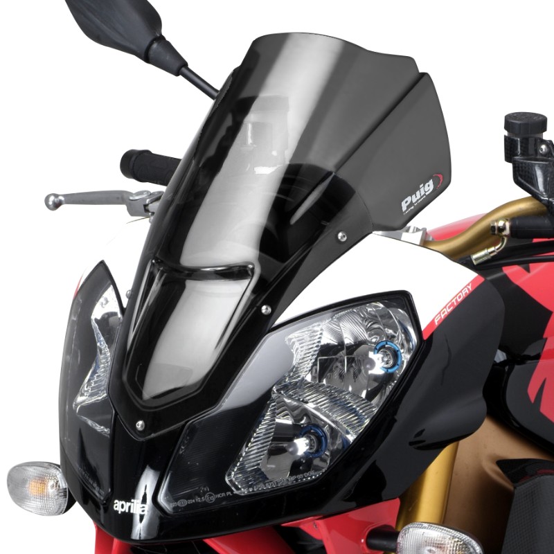 Double bubble screen Puig Aprilia Tuono 1000 R 06-11 dark smoke