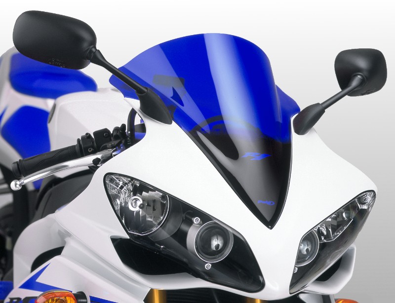 Double bubble screen Puig Yamaha YZF R1  07-08 blue