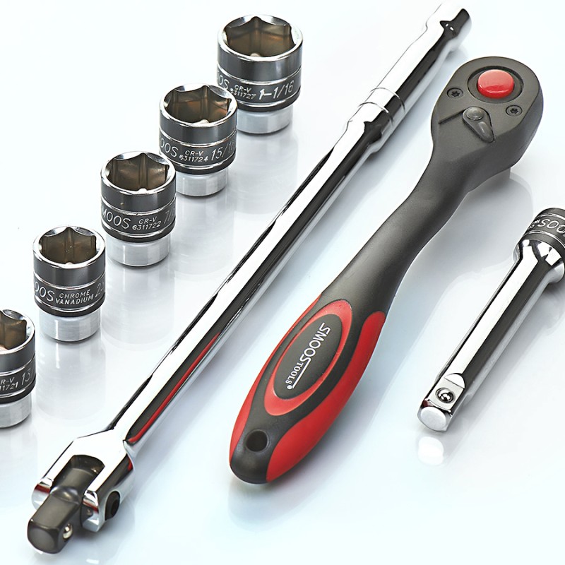 Smoos Tools inch socket set, 1/2 inch, 17Piece for Harley Davidson