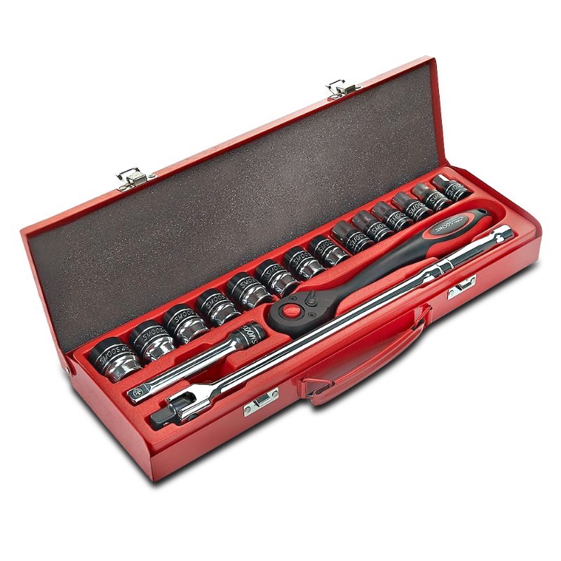 Smoos Tools inch socket set, 1/2 inch, 17Piece for Harley Davidson