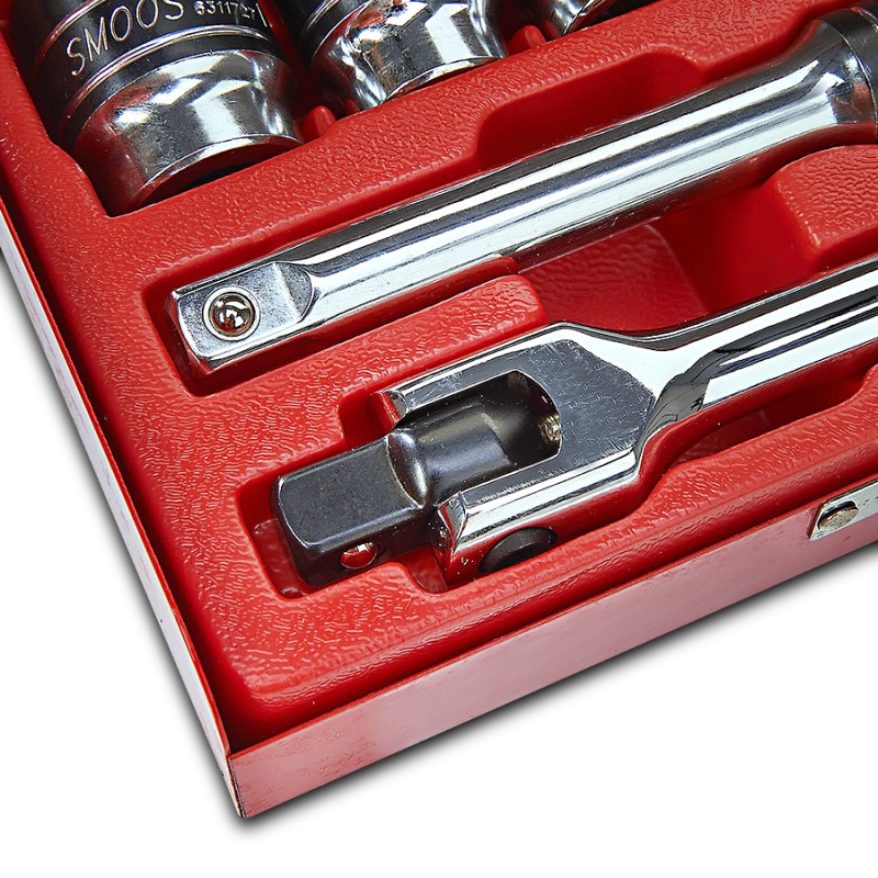 Smoos Tools inch socket set, 1/2 inch, 17Piece for Harley Davidson