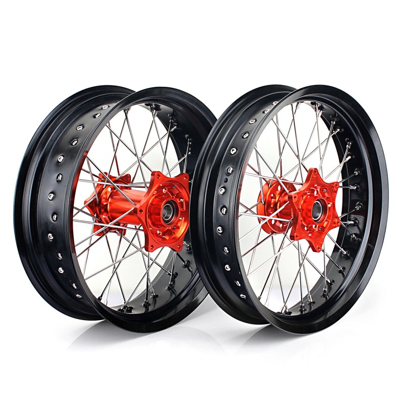 Roues Supermotard Set Pour Ktm Sxs-f 250 06-09 17" Pouces Xd