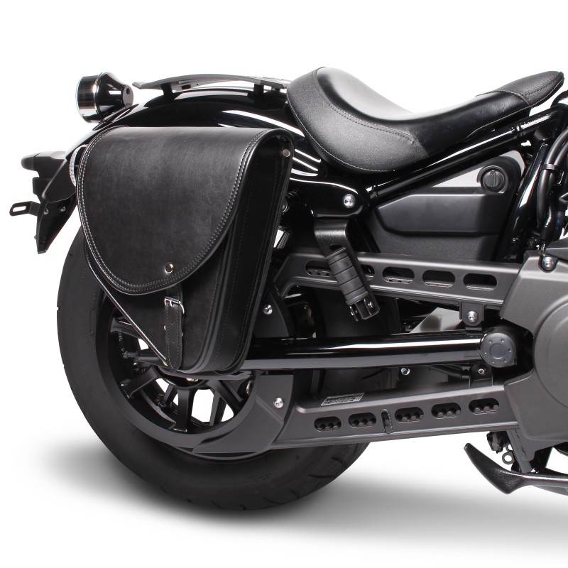 Bolsa Lateral Indiana Yamaha YBR 125 Custom negro derecha | eBay