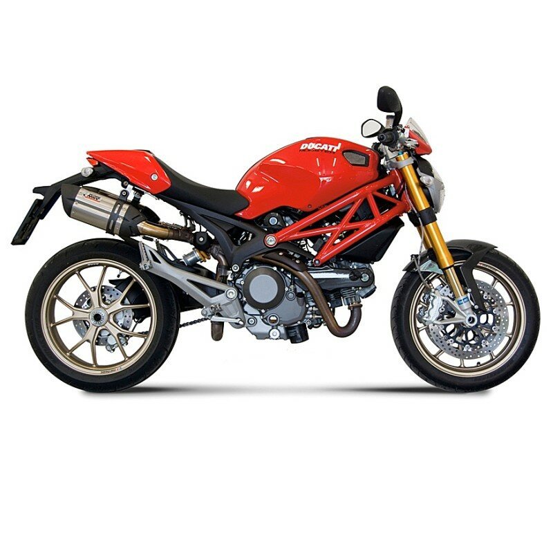 Auspuff MIVV Suono 2 Ducati Monster 796/1100 09 12 Edelstahl/Carbon